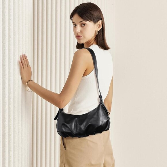 Shoulder Bag,Purses for Women Dumpling Small Hobo Bags Vegan Leather Ladies Clut - Picture 2 of 7